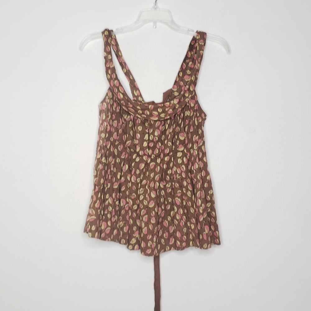 Vintage Anthropologie Edme & Esyllte Leaf Pattern Top Size @